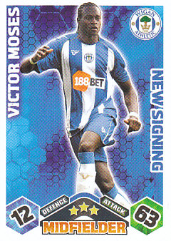 Victor Moses Wigan Athletic 2009/10 Topps Match Attax New Signing #EX86